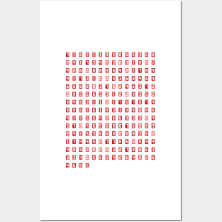 200 digit prime number (red rectangles) Posters and Art